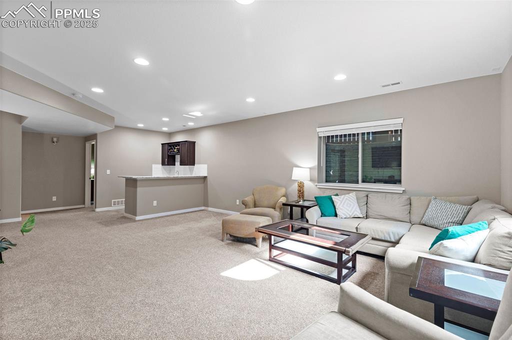 Image 31 of 40: Basement family room