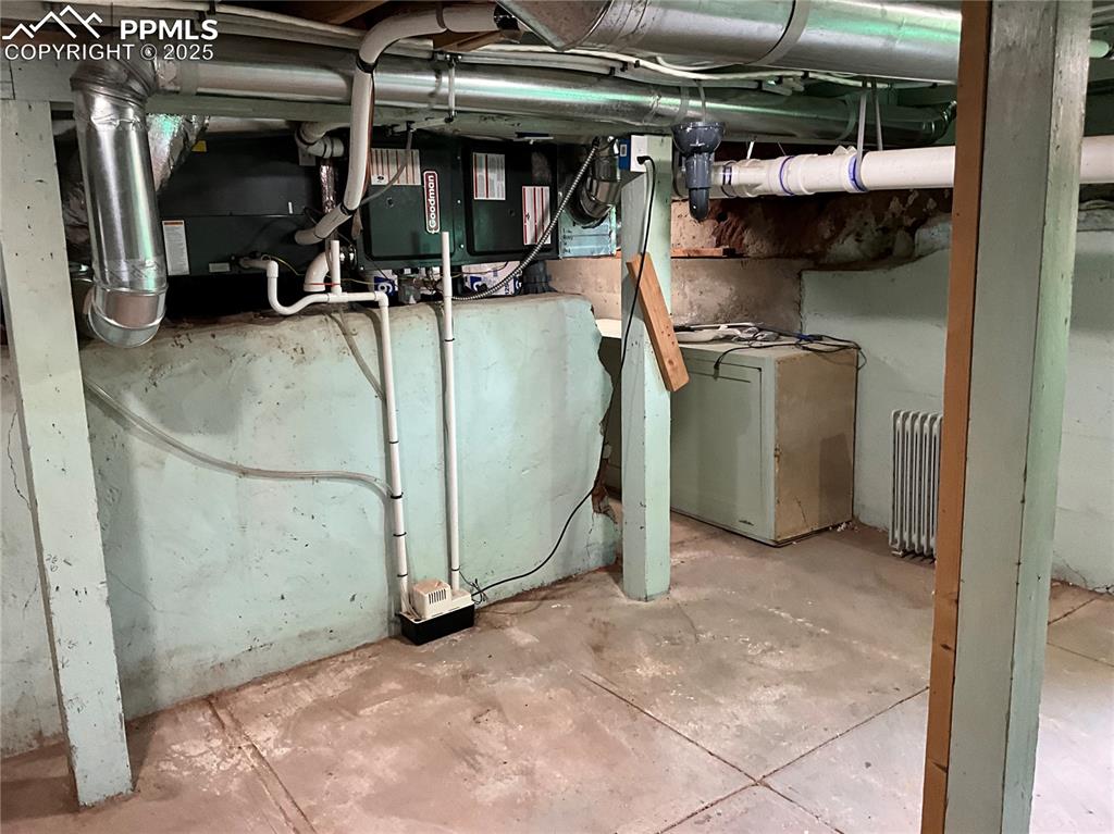 Image 42 of 50: Unfinished basement