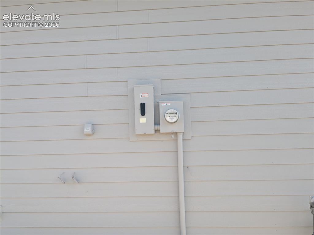 Image 43 of 45: Side of home where electrical has been run