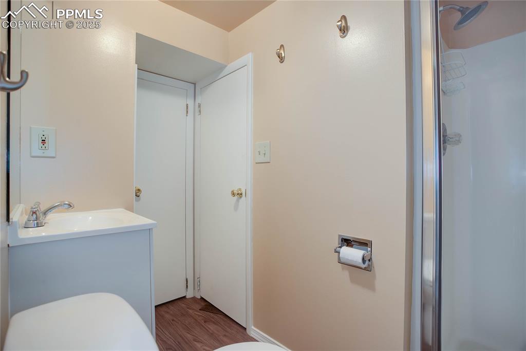 Image 21 of 33: 3/4 bath - lower level