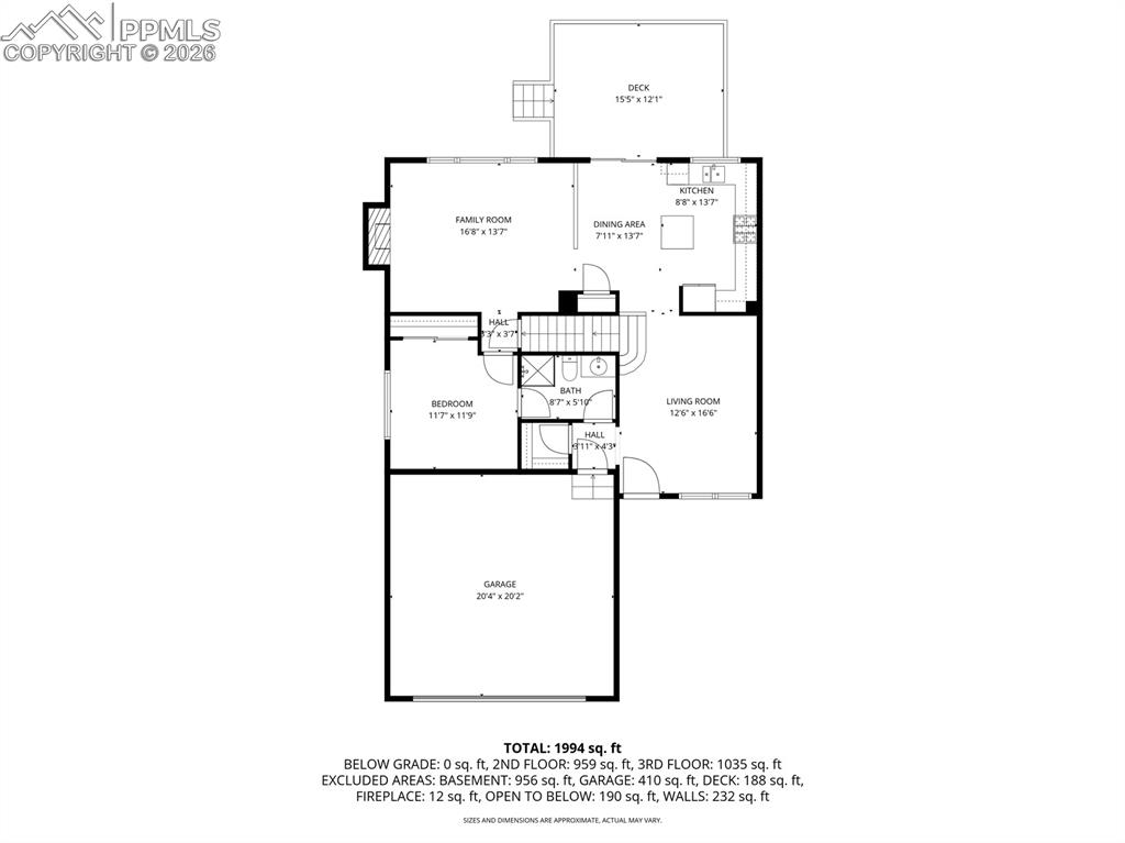 Image 12 of 37: View of floor plan / room layout