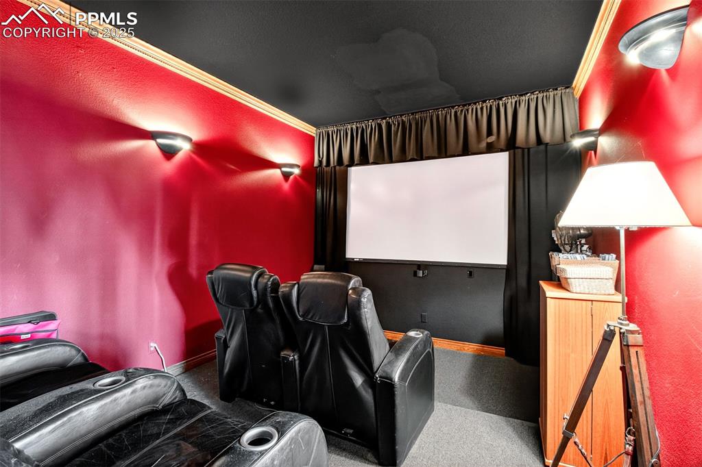 Image 38 of 50: Media/Theatre room on the lower level