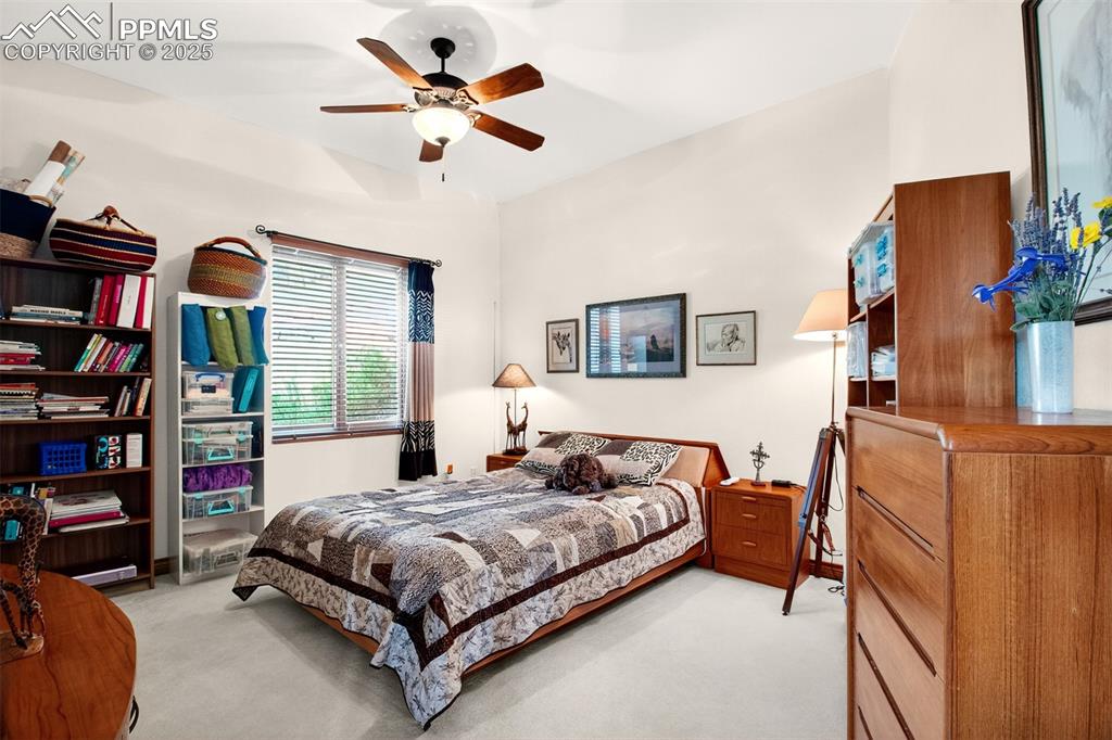 Image 43 of 50: Bedroom 3 on the lower level with walk in closet.