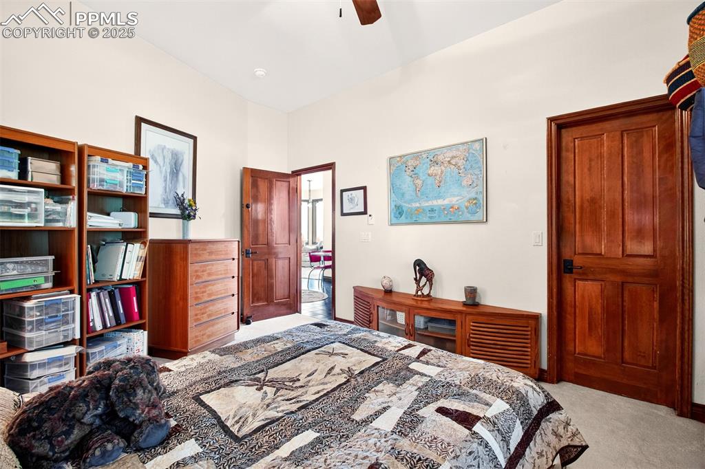 Image 44 of 50: Bedroom 3 on the lower level with walk in closet.