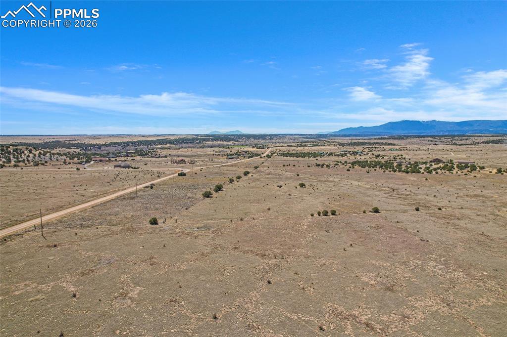 Image 2 of 13: Junction of Little Burnt Mill Rd and Burnt Mill Rd with Spanish Peaks in vi