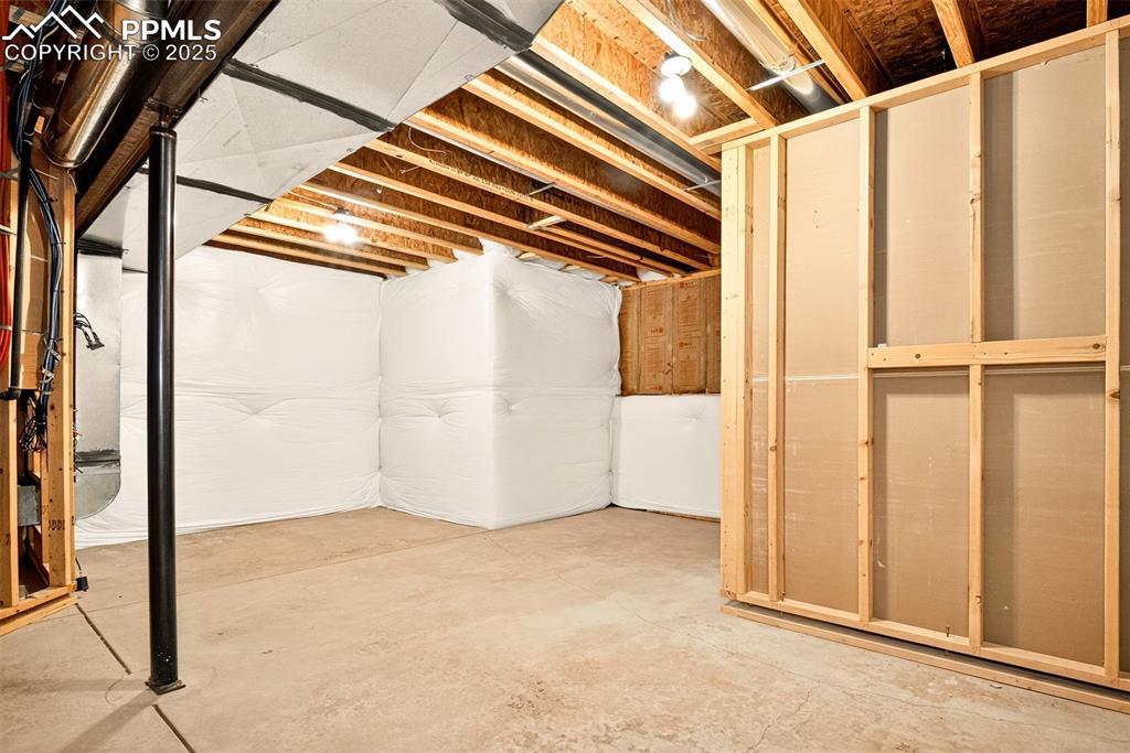 Image 30 of 35: View of unfinished basement