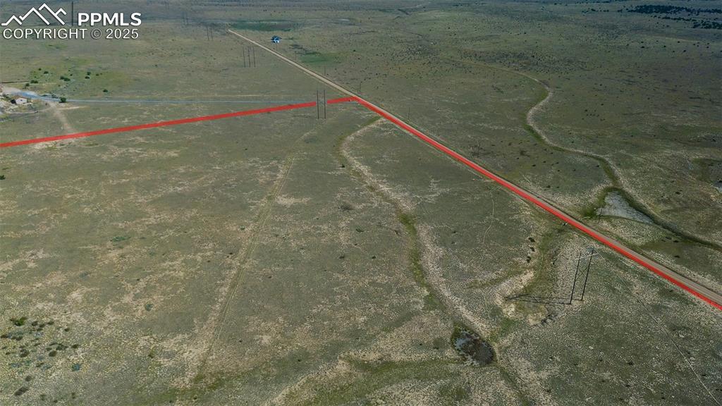 Image 13 of 17: Aerial view of North East Corner - Property Lines are approximate and not a
