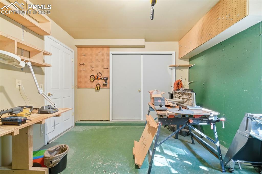 Image 36 of 47: Unfinished Basement lends plenty of Storage Room