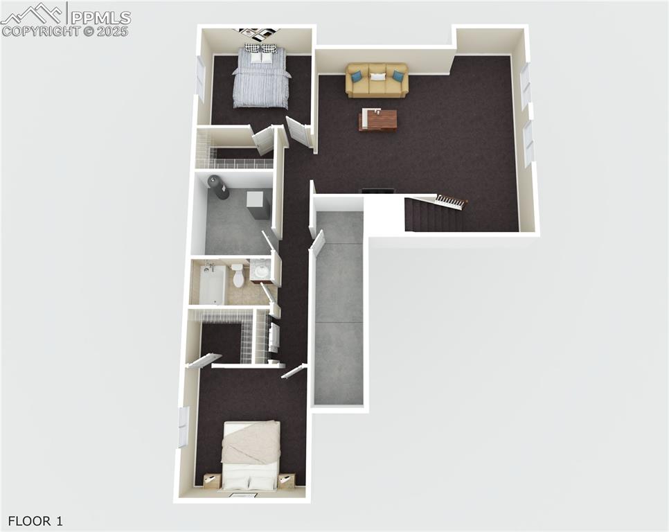 Image 28 of 28: Basement floorplan with lots of extra storage space to free up your garage 