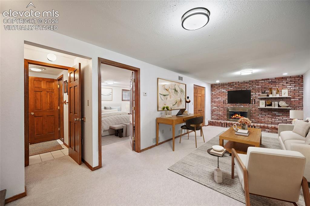 Image 19 of 50: virtually staged - 3rd Lower level family room