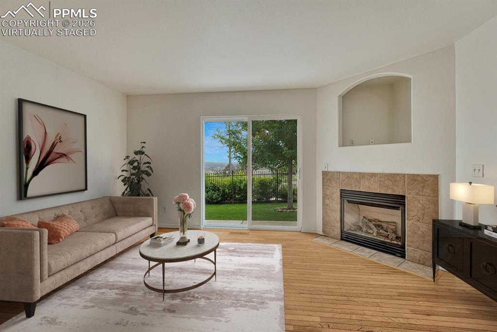 Image 4 of 50: Living room virtually staged