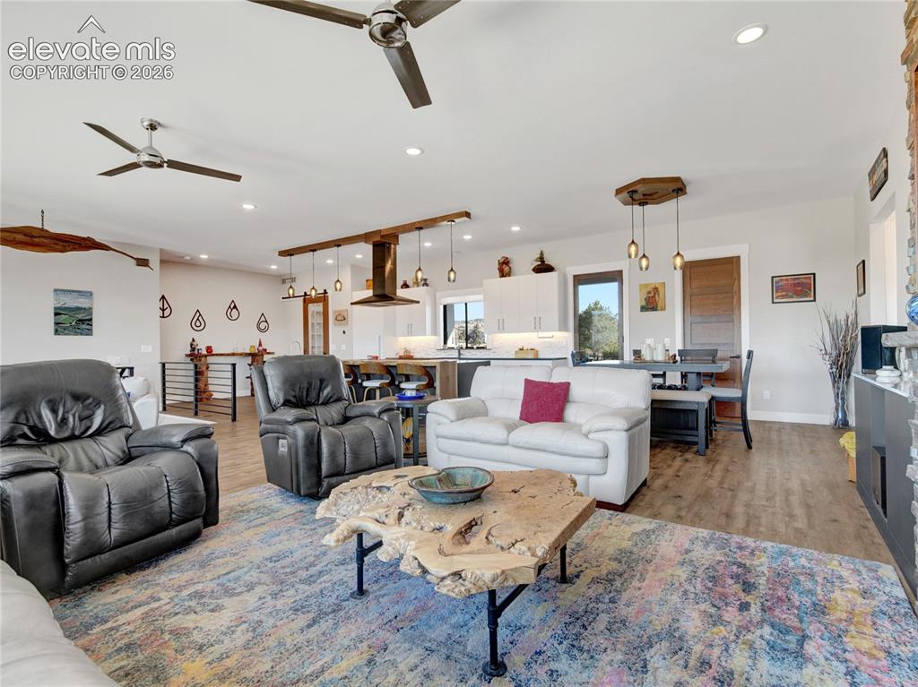Image 8 of 49: Open-concept living area