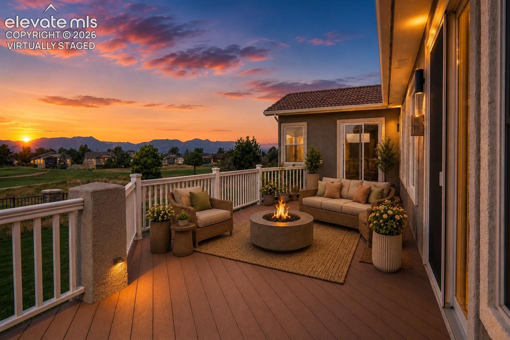 Image 11 of 44: Virtually staged for sunset views that really do happen