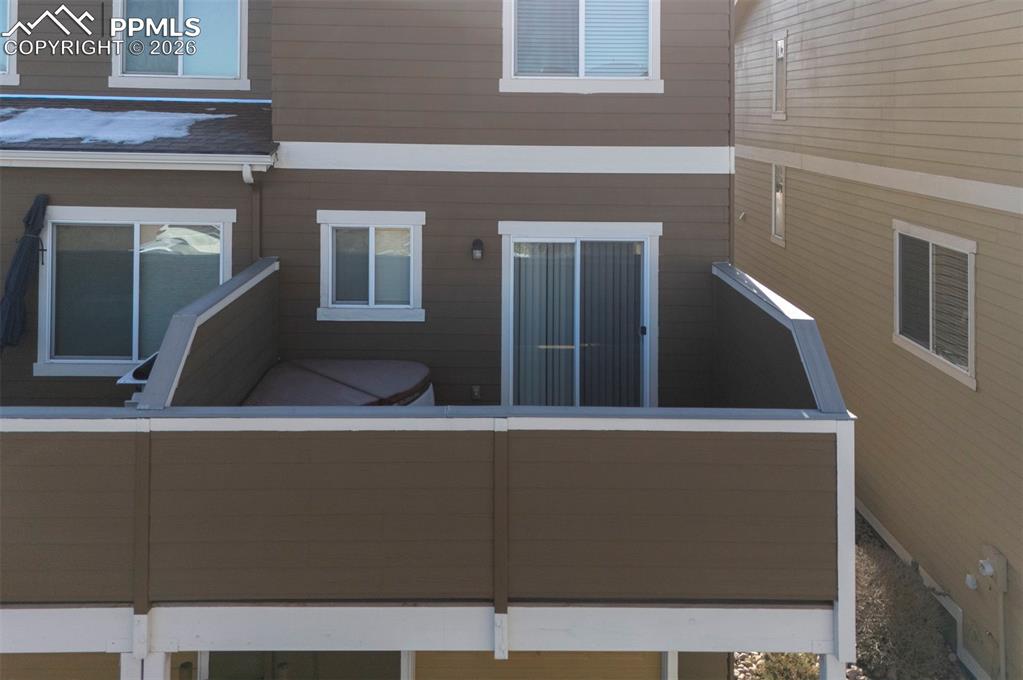 Image 38 of 44: End unit with great views from the balcony.