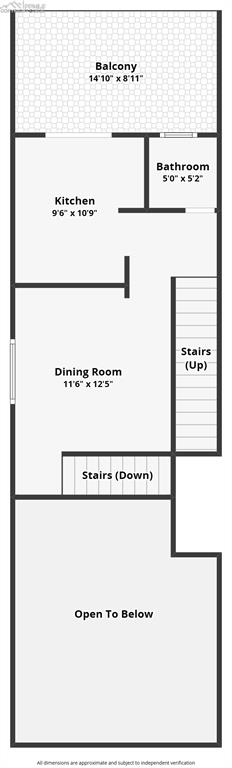 Image 43 of 44: The lower-level living room and dining/kitchen area.