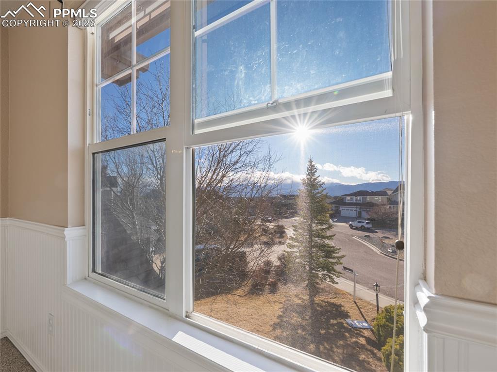 Image 33 of 46: Detailed view of wainscoting and a decorative wall