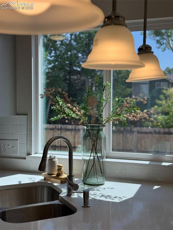 Image 10 of 45: New kitchen window with stone sill