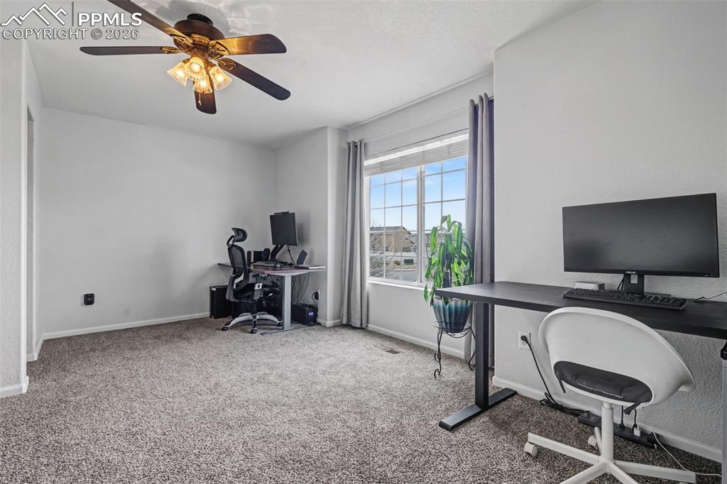 Image 27 of 47: Upper-Level 4th Bedroom (or Office) Photo #1