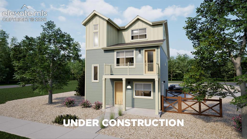Image 1 of 19: Contemporary multi-level exterior with varied siding, a second-story balcon