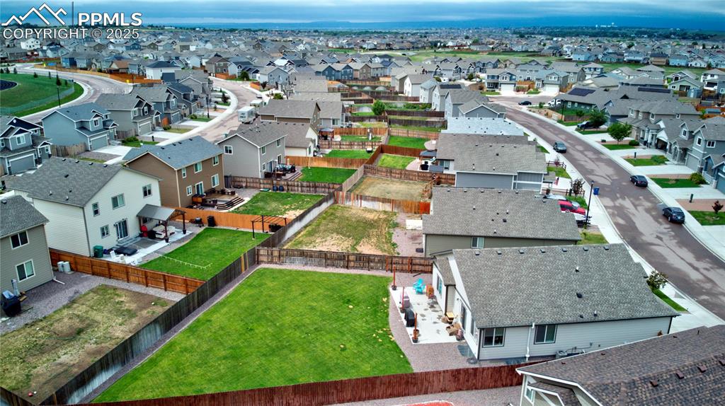 Image 31 of 37: Aerial perspective of suburban area