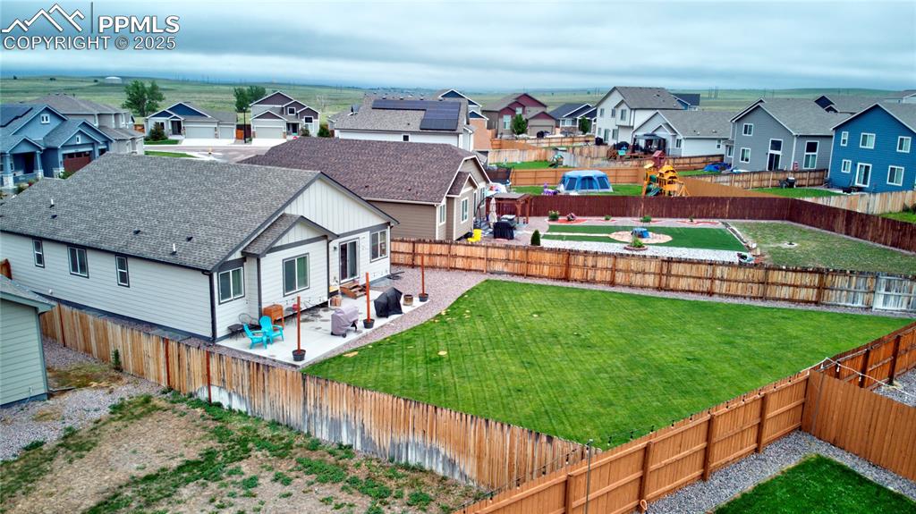 Image 34 of 37: Aerial perspective of suburban area