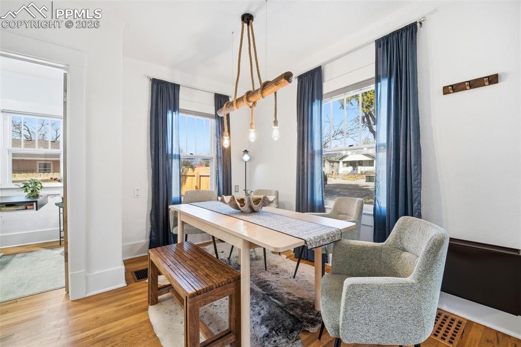 Image 8 of 35: Covered Front Porch, Composite for low maintenance.