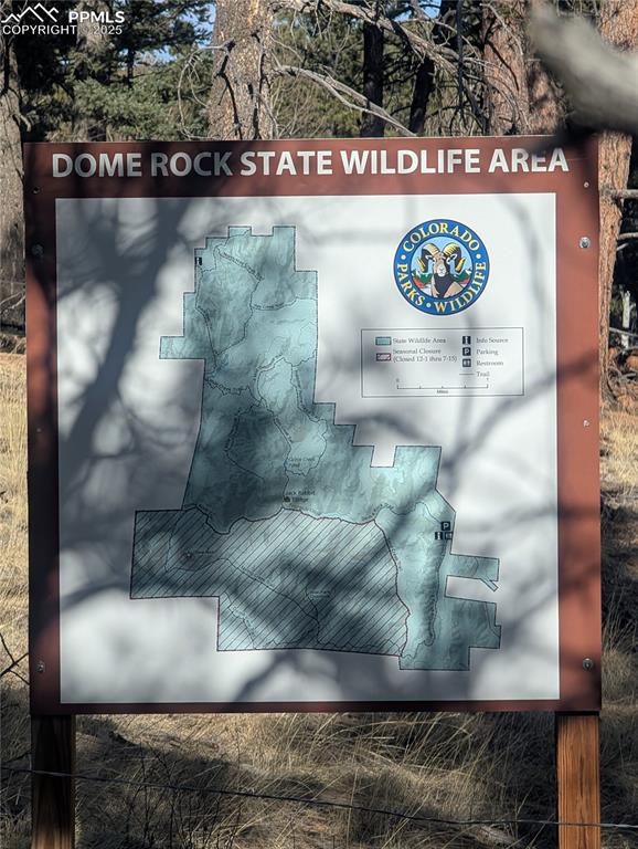 Image 16 of 28: Dome Rock State Wildlife Area map adjacent the lot