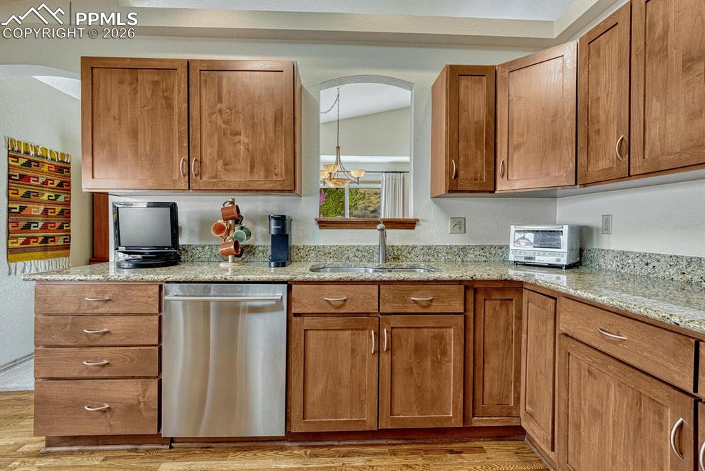 Image 12 of 50: Updated kitchen with breakfast nook