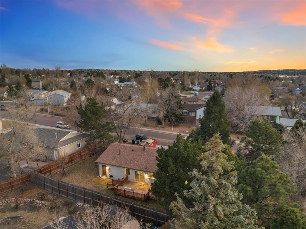 Image 3 of 32: Aerial view of property and surrounding area
