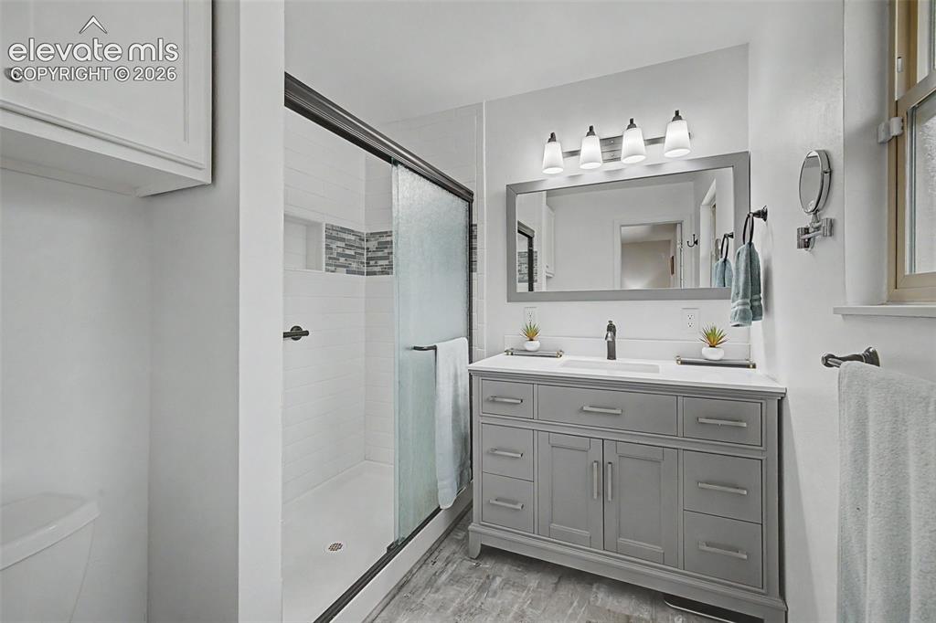 Image 18 of 43: Beautifully upgraded primary bathroom