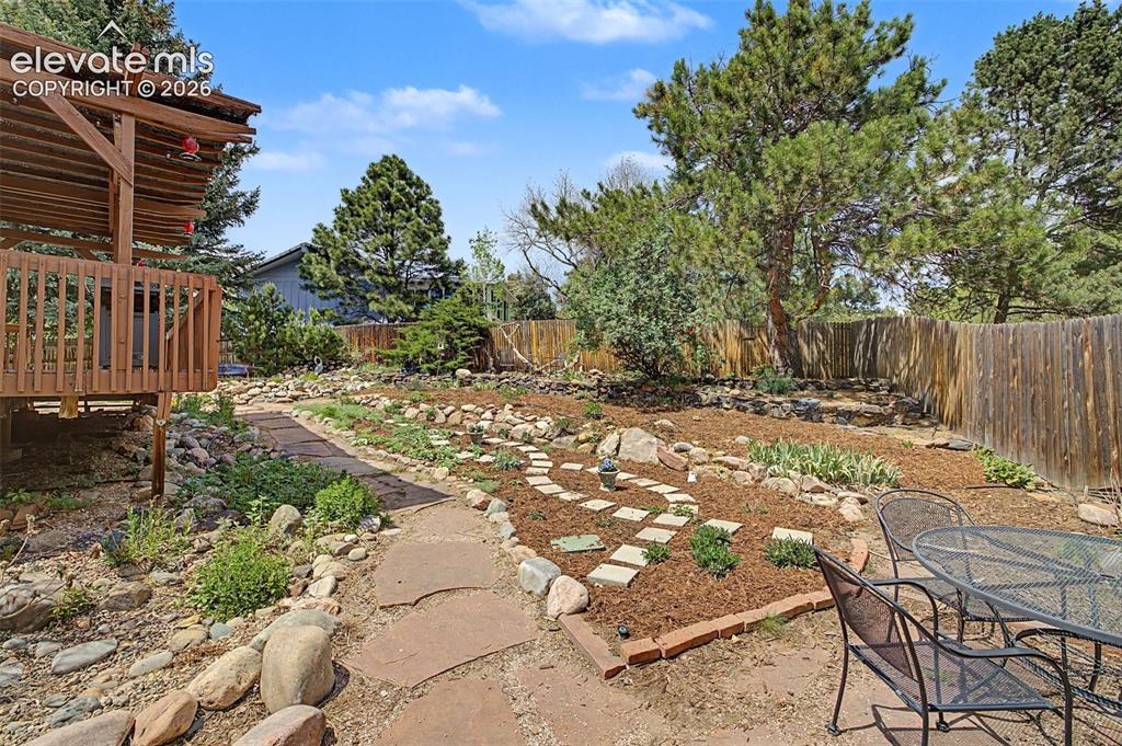 Image 32 of 43: Backyard oasis featuring hundreds of perennials