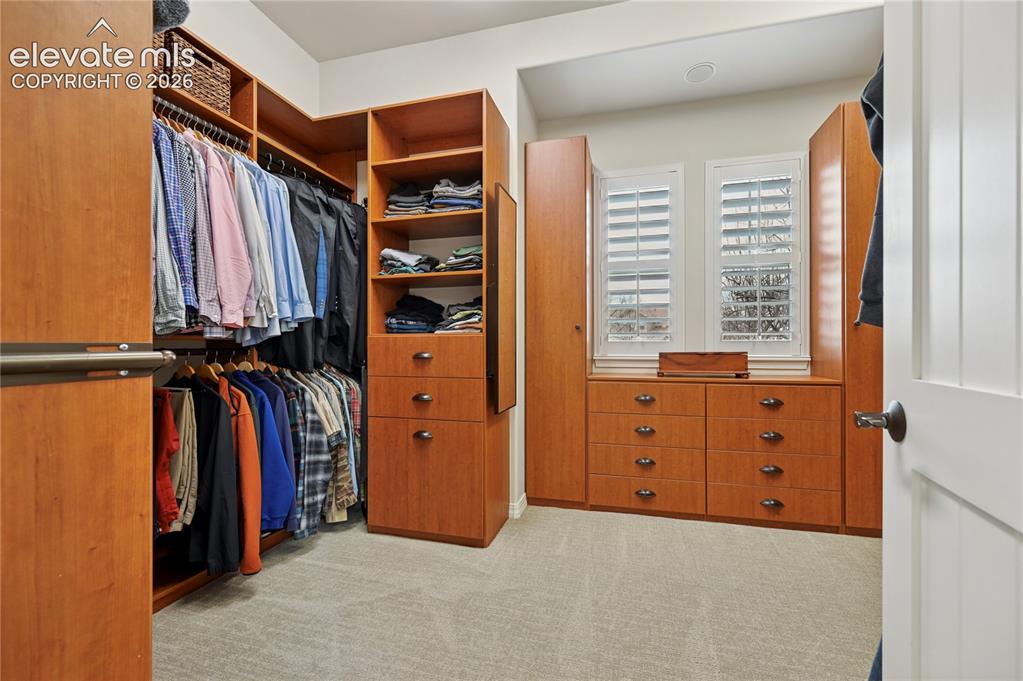 Image 23 of 49: Walk in closet with light carpet