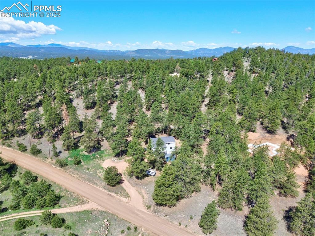 Image 46 of 49: Drone / aerial view of a heavily wooded area