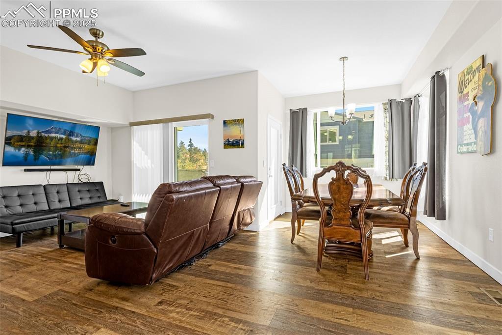 Image 3 of 37: View of Living Room & Dining Room from Kitchen
