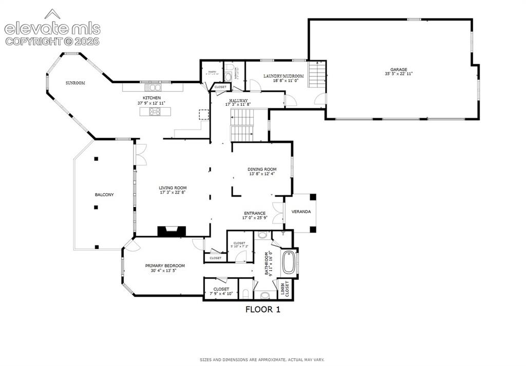 Image 39 of 41: Main level floor plan