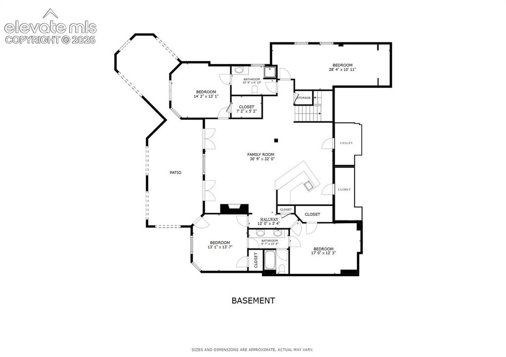 Image 40 of 41: Lower level floor plan