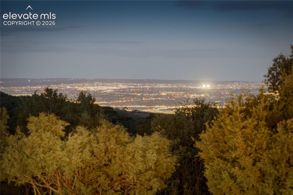 Image 8 of 41: Twinkling city lights at night