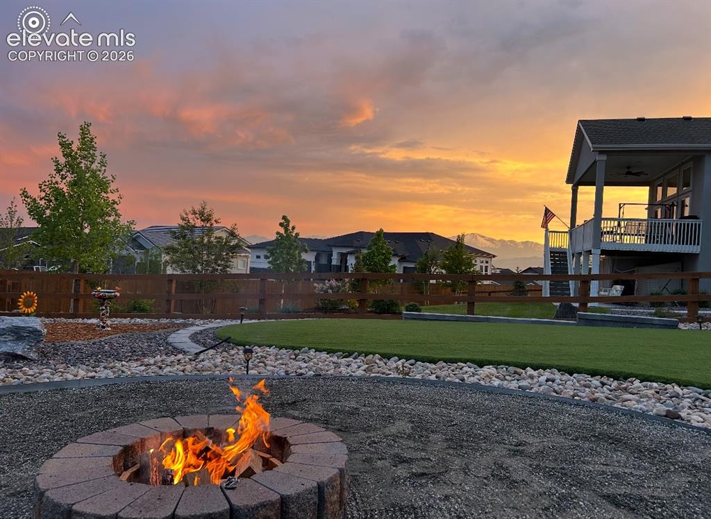 Image 35 of 46: Sunset and a firepit make for a cozy night!