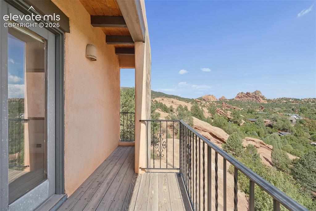 Image 46 of 46: Step directly from the primary bathroom onto the east facing private deck,