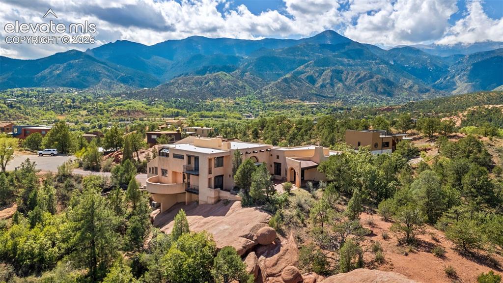 Image 5 of 46: An elevated perspective reveals the home