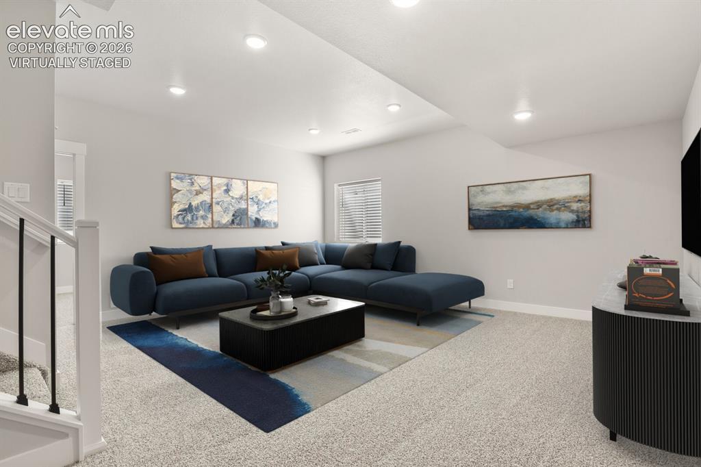 Image 16 of 40: Spacious family room. Virtually Staged
