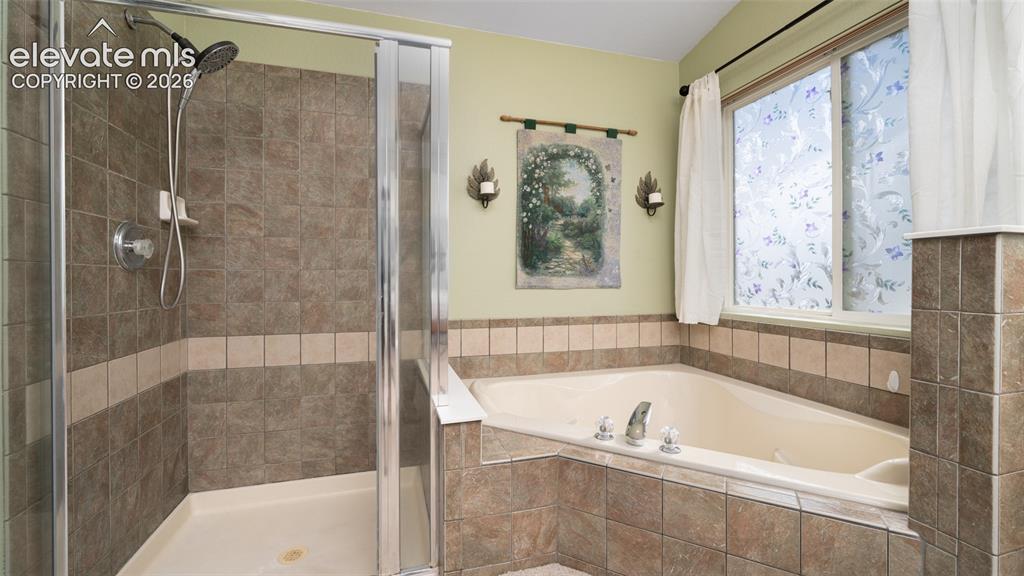 Image 15 of 42: Master tub and shower