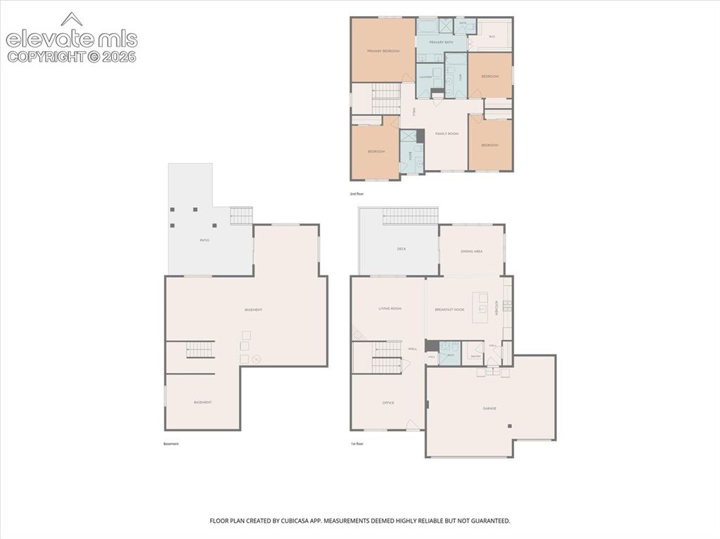 Image 32 of 39: Suburban residence featuring a two-story design with a covered porch and an