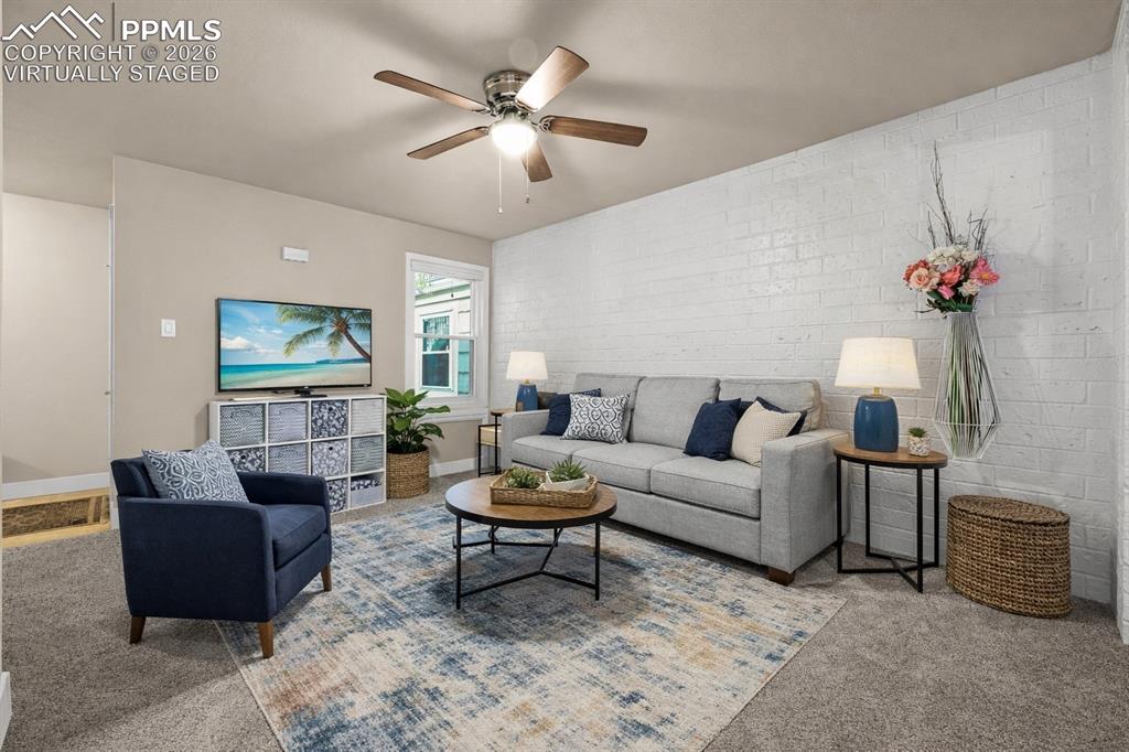 Image 3 of 21: Virtually Staged - living room