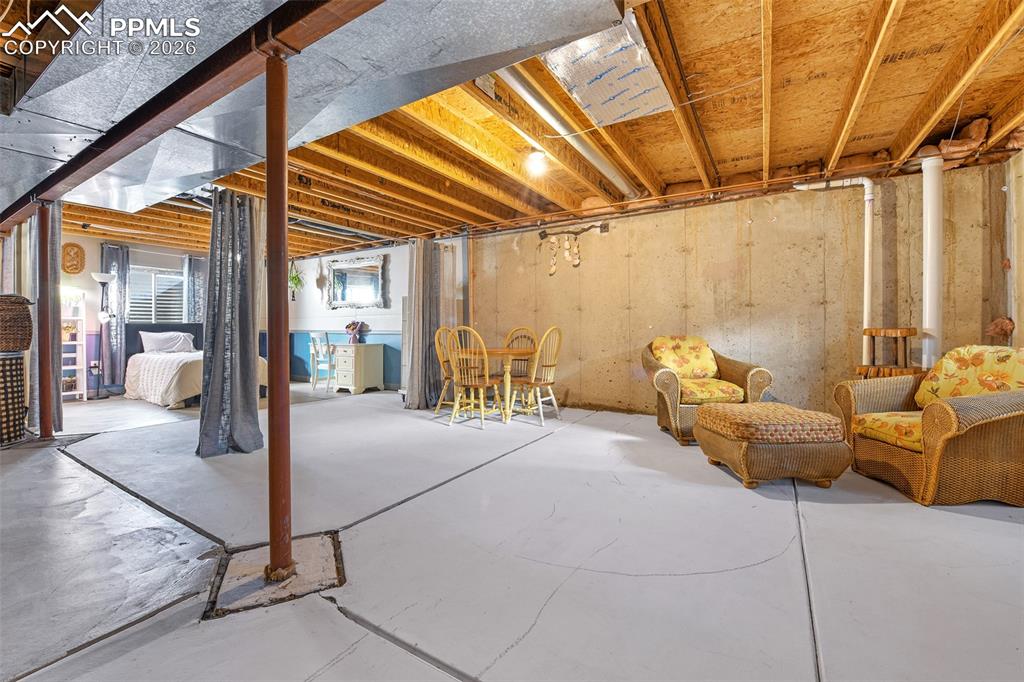 Image 20 of 27: View of unfinished basement