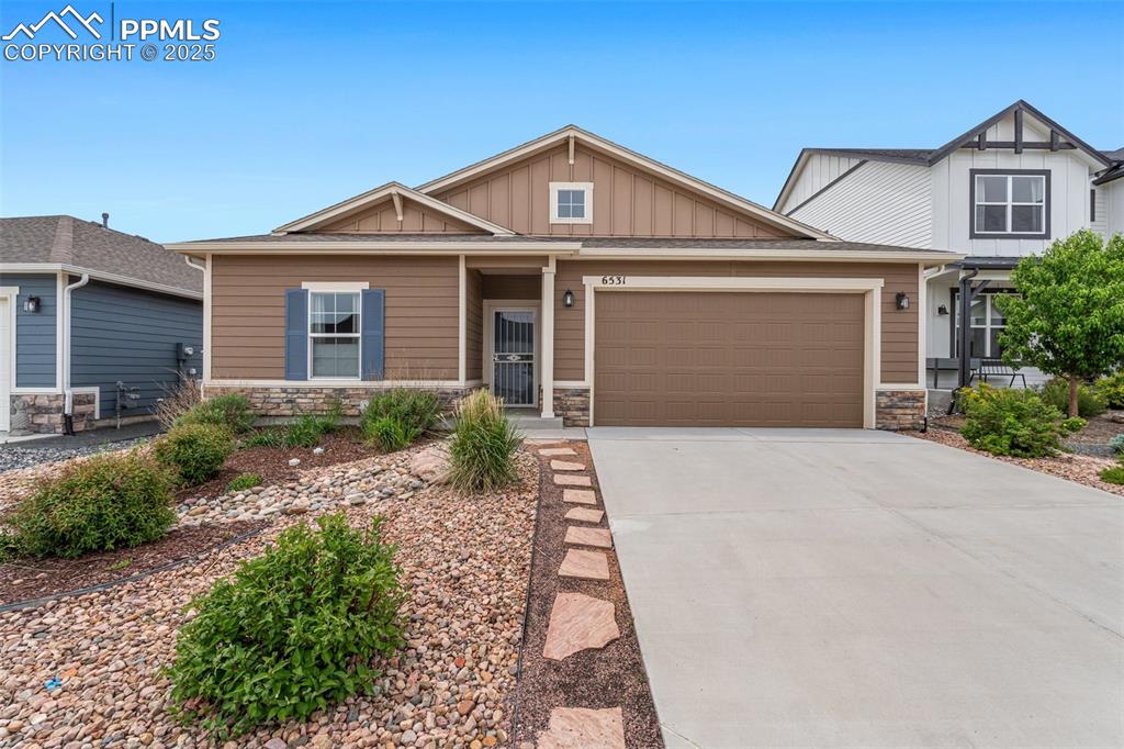 Caption: Single level Wolf Ranch home