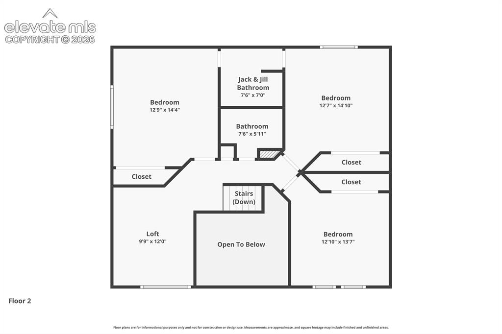 Image 49 of 50: Upstairs Floor plan