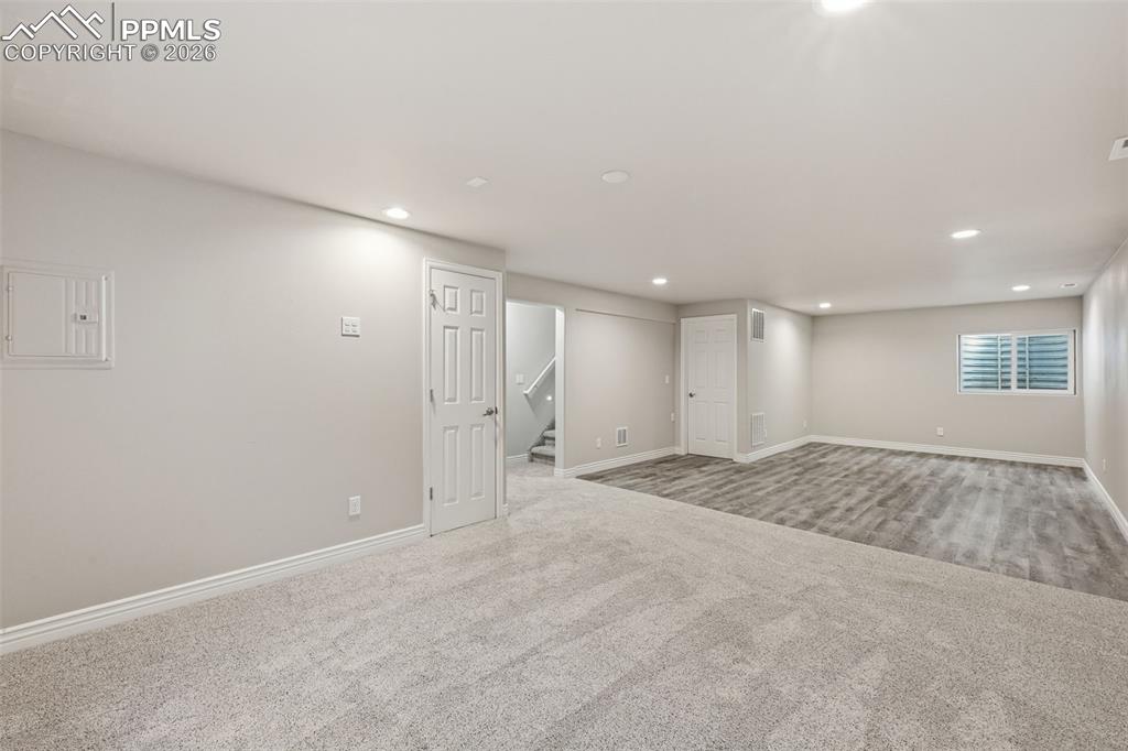 Image 31 of 50: The spacious room in the basement that can be anything you want it to be. A