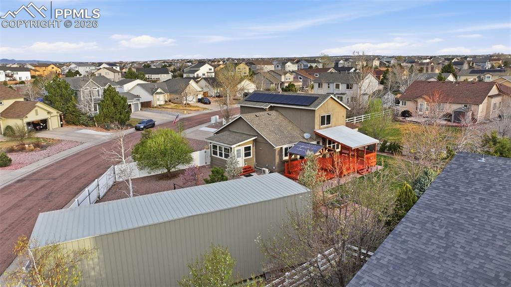 Image 46 of 50: Another view showing the solar panels that are included.
