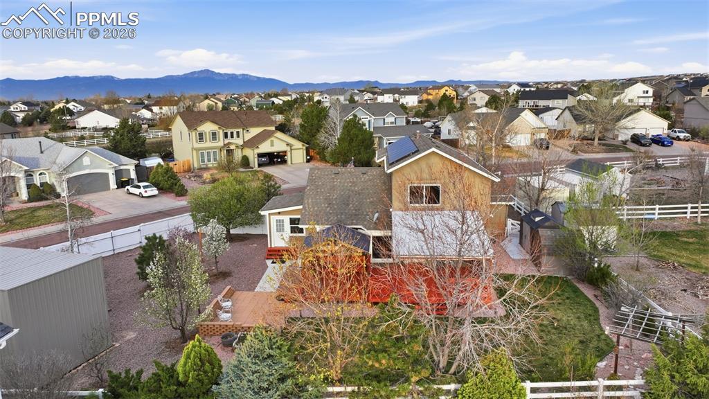 Image 47 of 50: One more view of the backyard from the air.